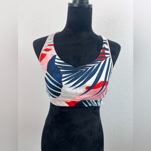 Athleta Floral Transcendence Sport Bra size Large